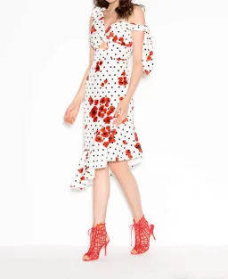 Sheike Poppy Dot Midi Dress Multi Size 10 for rent on The Volte - image 1