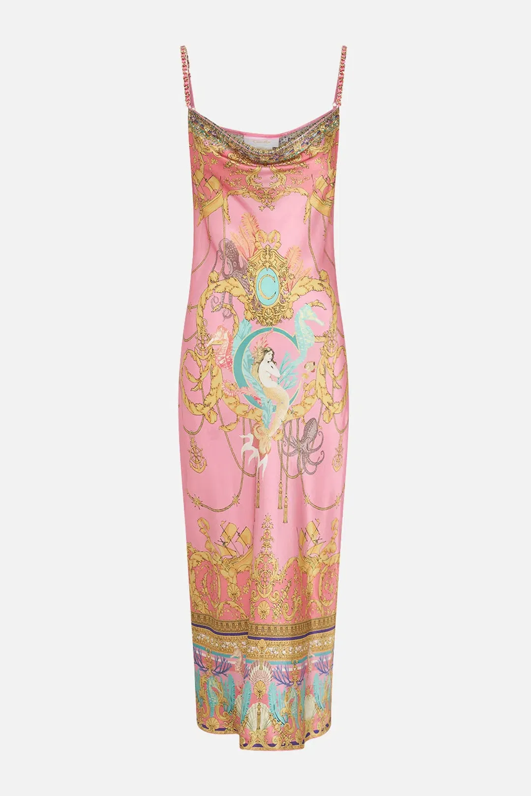 Camilla Mermaid Hotel Slip Dress Print Size XL/Au 16 for rent on The Volte - main image