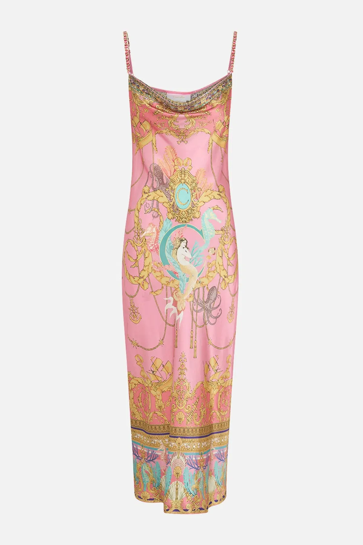 Camilla Mermaid Hotel Slip Dress Print Size XL/Au 16 - Image 5