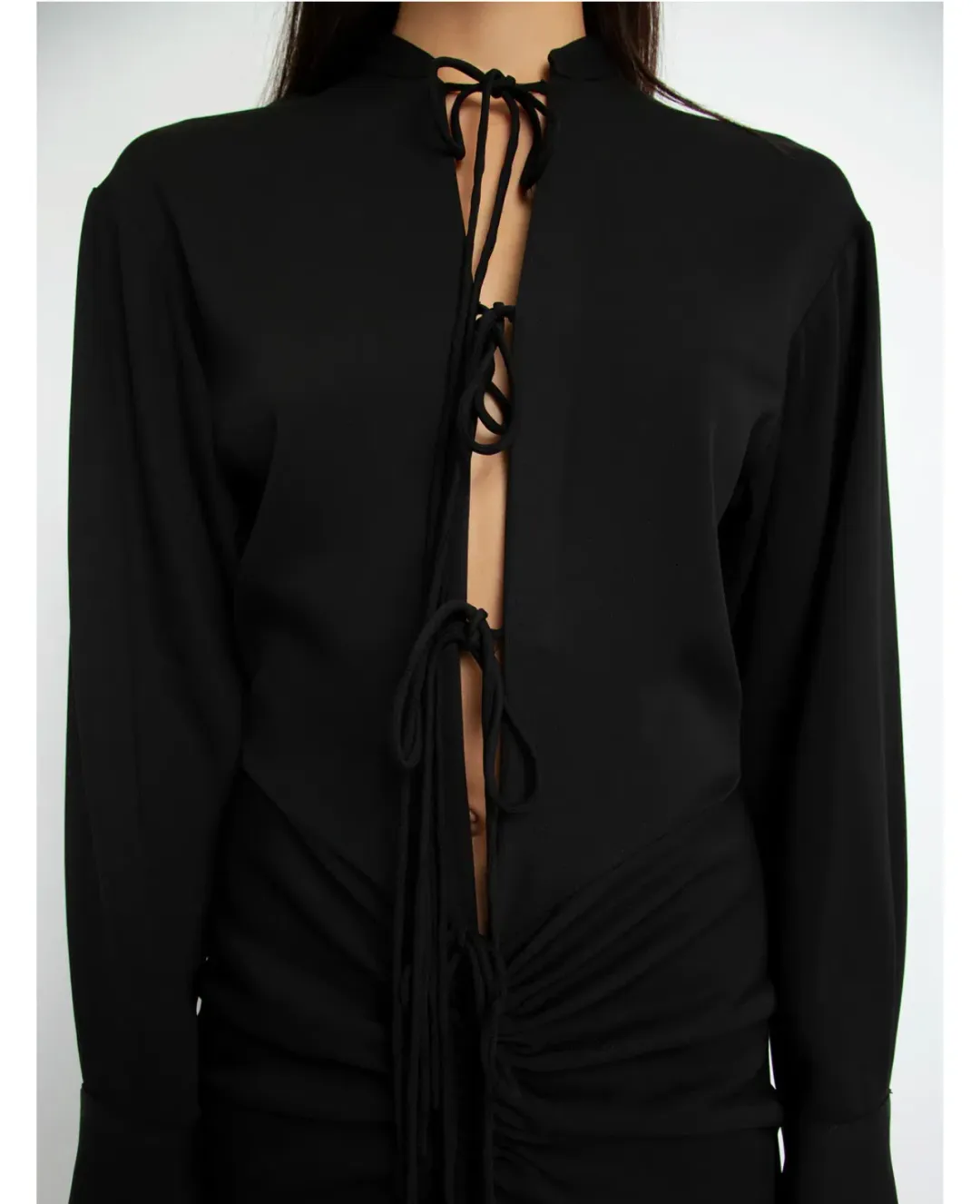 Christopher Esber Bertoia Long Sleeve Dress Black Size 8 for rent on The Volte - main image