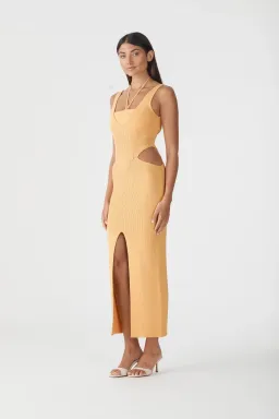 San Sloane Andoria Midi Dress Orange Size 8 for rent on The Volte - image 3