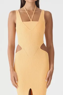 San Sloane Andoria Midi Dress Orange Size 8 for rent on The Volte - image 2