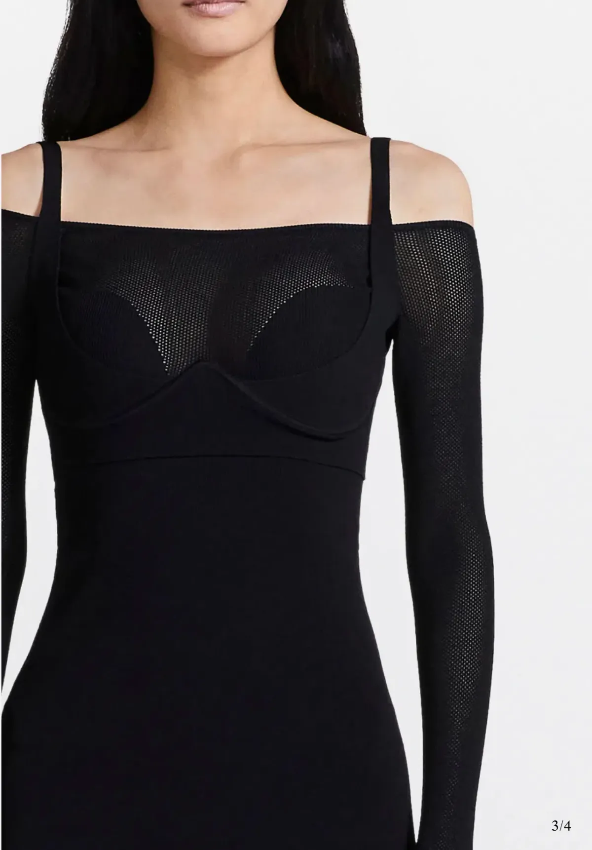 Dion Lee Hosiery Mesh Dress Black Size 10 - Image 2