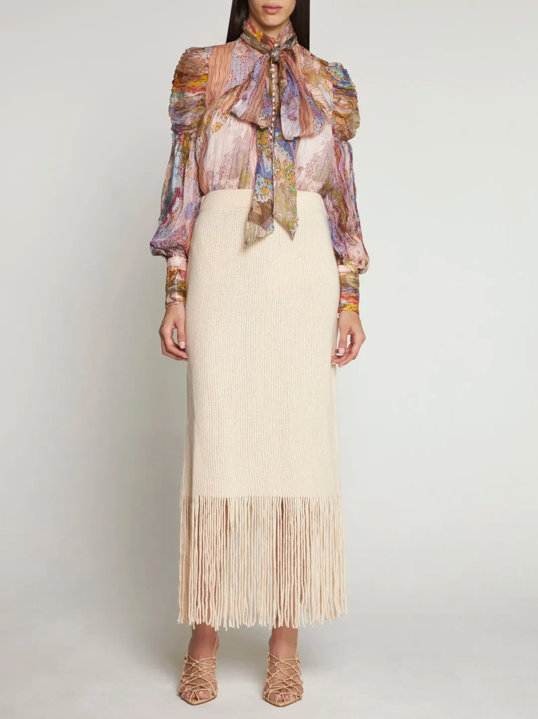 Zimmermann Kaleidoscope Lurex Blouse Print Size 3/Au 14 for rent on The Volte - main image