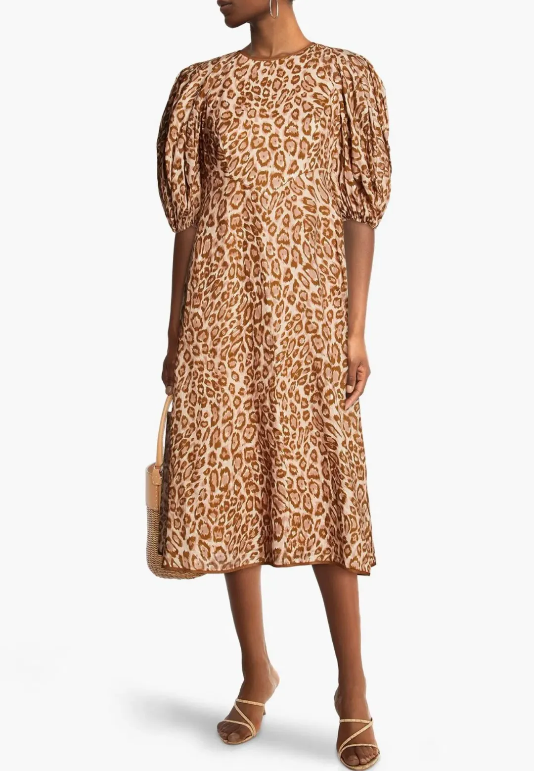 Zimmermann Concert Linen Leopard Print Dress Size 4/Au 16 for rent on The Volte - main image