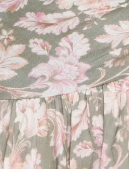 Zimmermann Lyre Wrap Tie Side Midi Dress Floral Size 1 / Au 10 for rent on The Volte - image 5