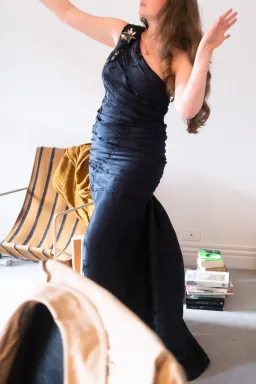 J. Mendel Paris Floor-Length Gown Navy Blue Size AU 12 for rent on The Volte - image 10