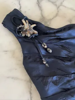 J. Mendel Paris Floor-Length Gown Navy Blue Size AU 12 for rent on The Volte - image 3