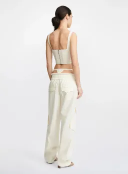 Dion Lee Laced Utility Corset Top Unbleached White Size 10 for rent on The Volte - image 3