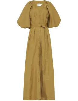 Aje Evermore Dress Olive Green Size 8 for rent on The Volte - image 4