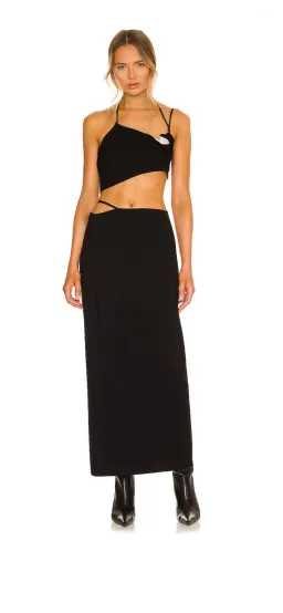 Paris Georgia Franca Top & Skirt Set in Black & Ivory Size S / Au 8 for rent on The Volte - image 1