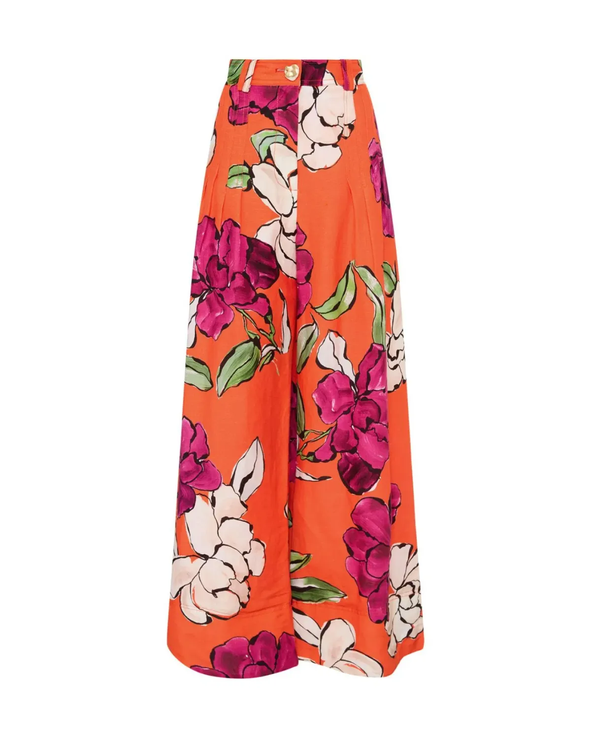 Aje Dazzling Floral Wide Leg Pant in Vivid Camellia Size XL / AU 14 - Image 6