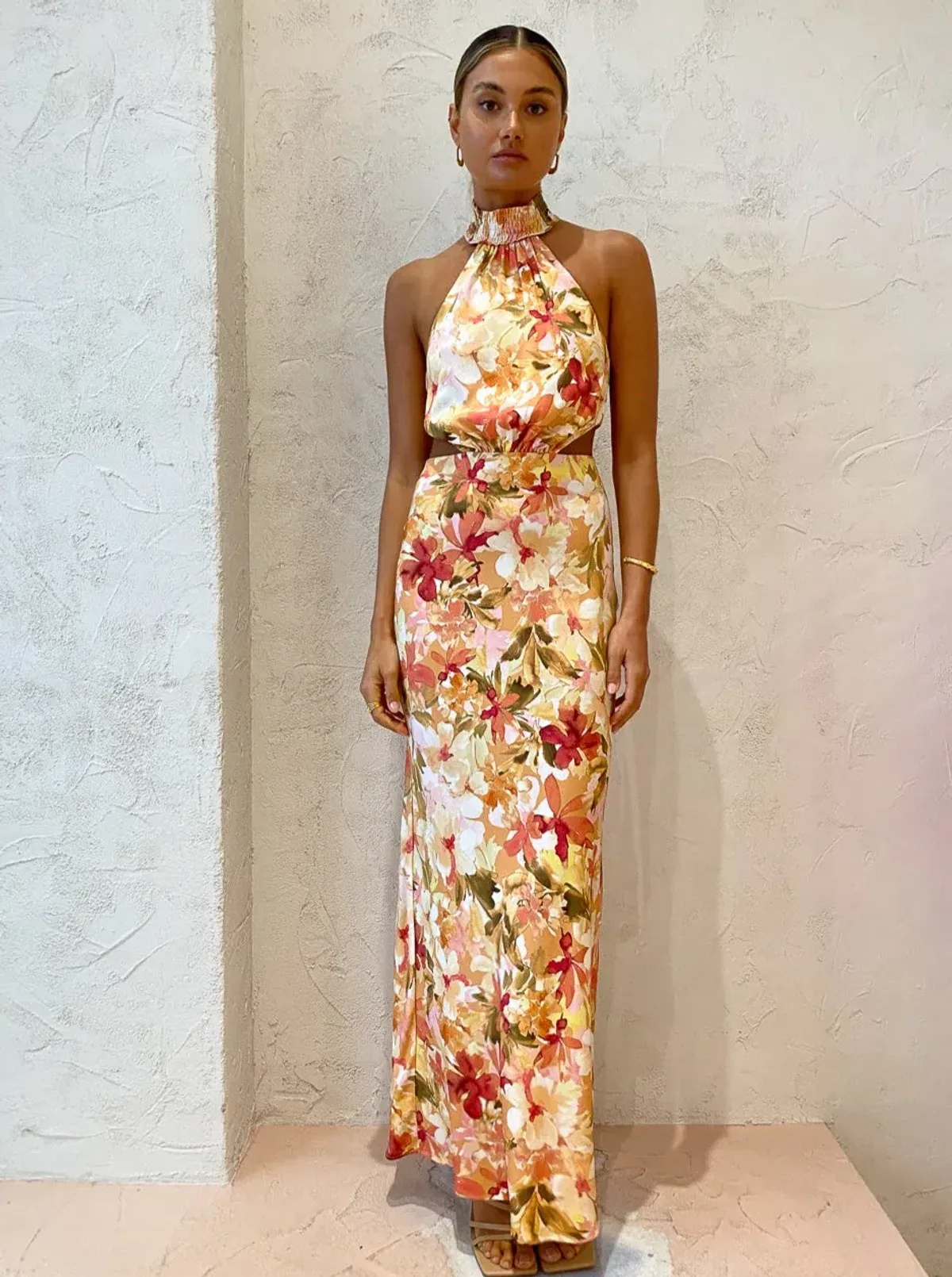 Significant Other Lapis Midi Dress Watercolour Floral Size 10 - Image 5