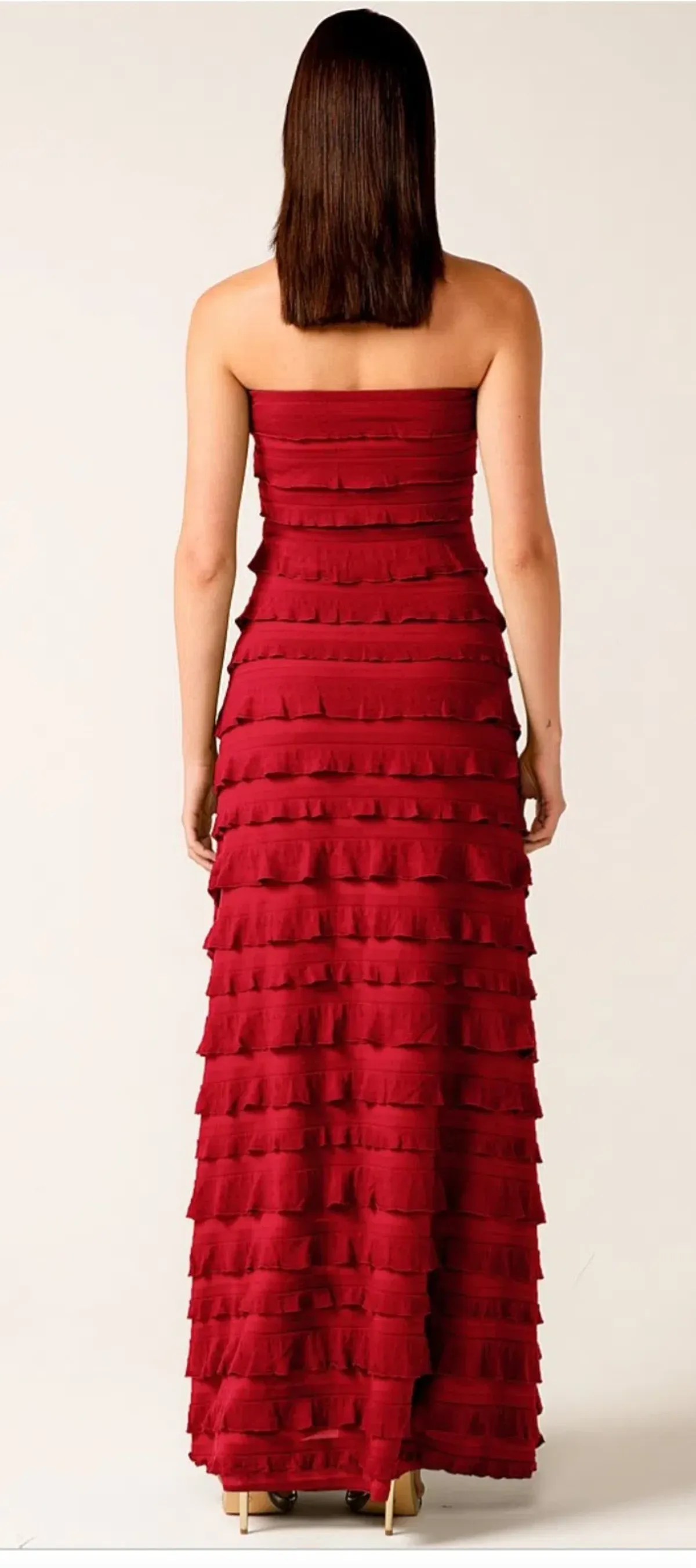 Sacha Drake Maddison Strapless Dress Red Size 14 - Image 2