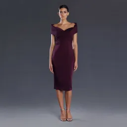 Jadore Off-Shoulder Plum Dress Purple Size 14 for rent on The Volte - image 1