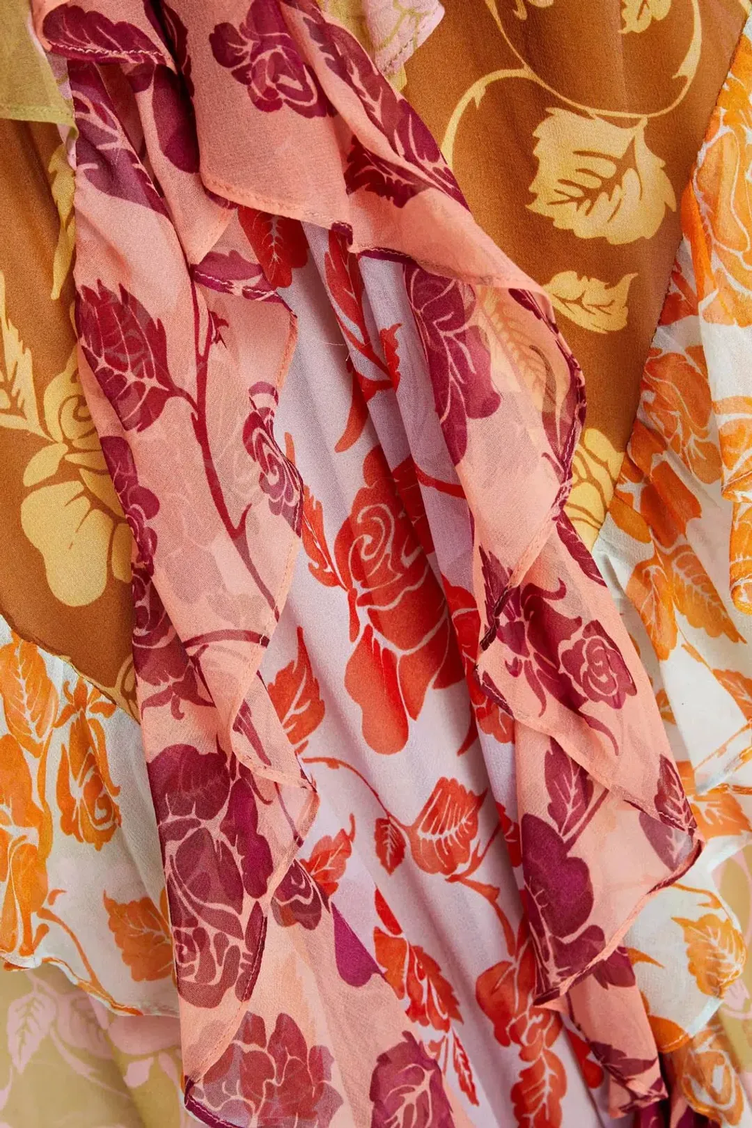 Zimmermann The Lovestruck Slip Midi Dress Patchwork Floral Size 0/Au 8 for rent on The Volte - main image