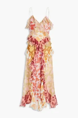 Zimmermann The Lovestruck Slip Midi Dress Patchwork Floral Size 0/Au 8 for rent on The Volte - image 4