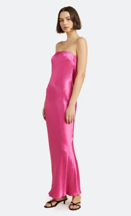 Bec & Bridge Moon Dance Strapless Dress Deep Pink Size 10 for rent on The Volte - image 2