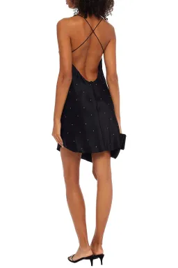 Michelle Mason Open Back Crystal Embellished Mini Dress Black Size 2 US / AU 6-8 for rent on The Volte - image 2