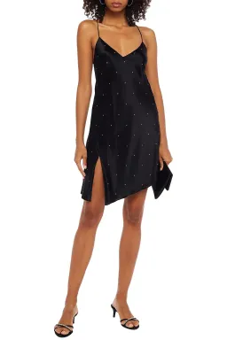 Michelle Mason Open Back Crystal Embellished Mini Dress Black Size 2 US / AU 6-8 for rent on The Volte - image 1