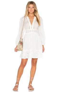 Zimmermann Realm Embroidered Panel Dress White Size 8 for rent on The Volte - image 2