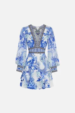 Camilla Button Front Frill Dress Heart Of A Dragon Print Size 10 for rent on The Volte - image 4