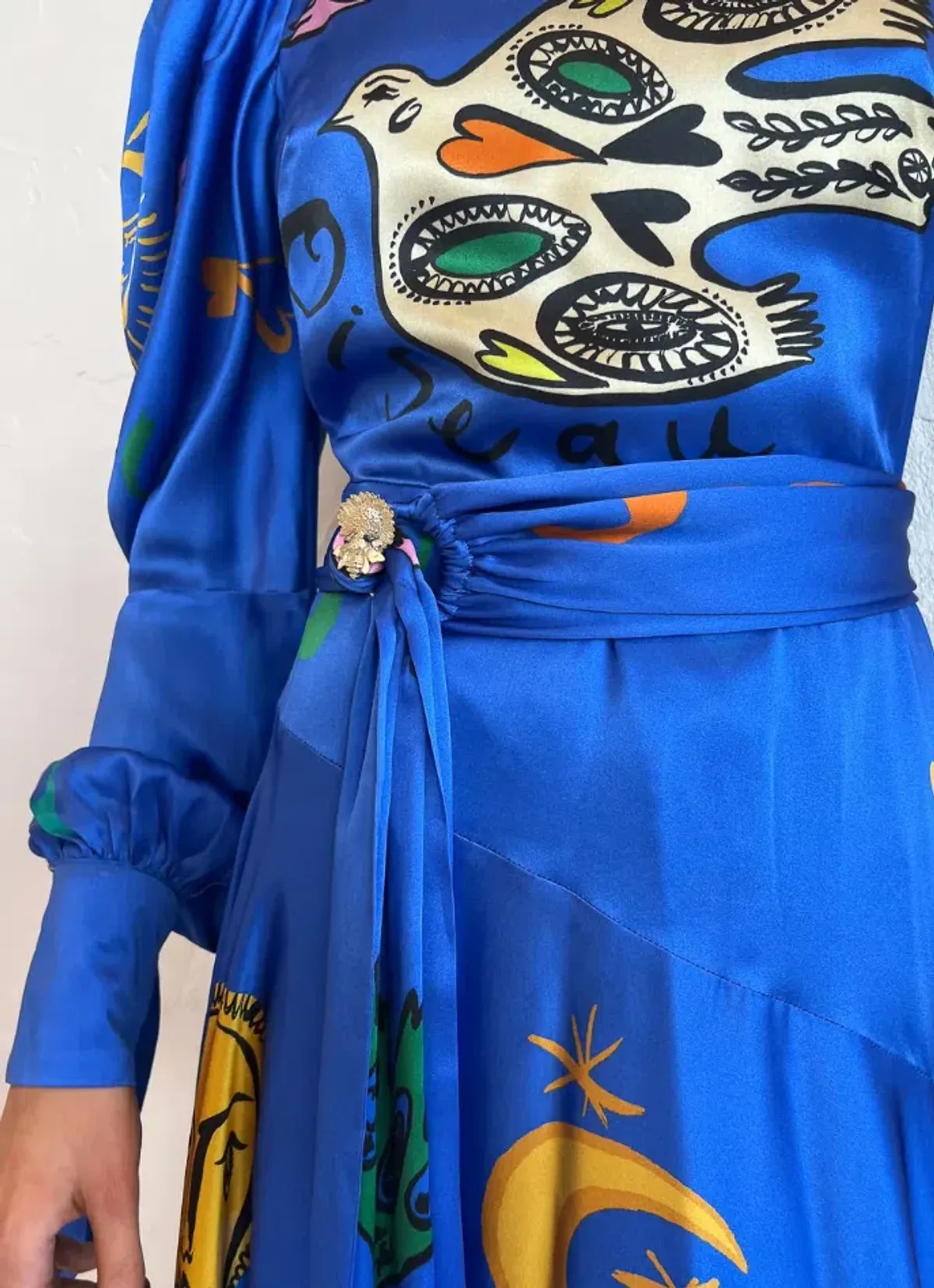 Alemais Soleil One Shoulder Midi Dress Cobalt Size 10 - Image 3