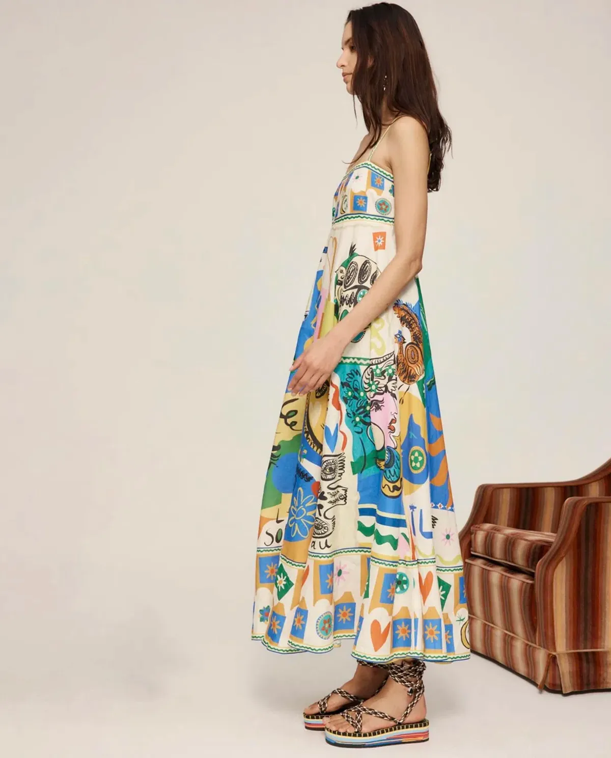 Alemais Soleil Sundress Print Size 6 - Image 2