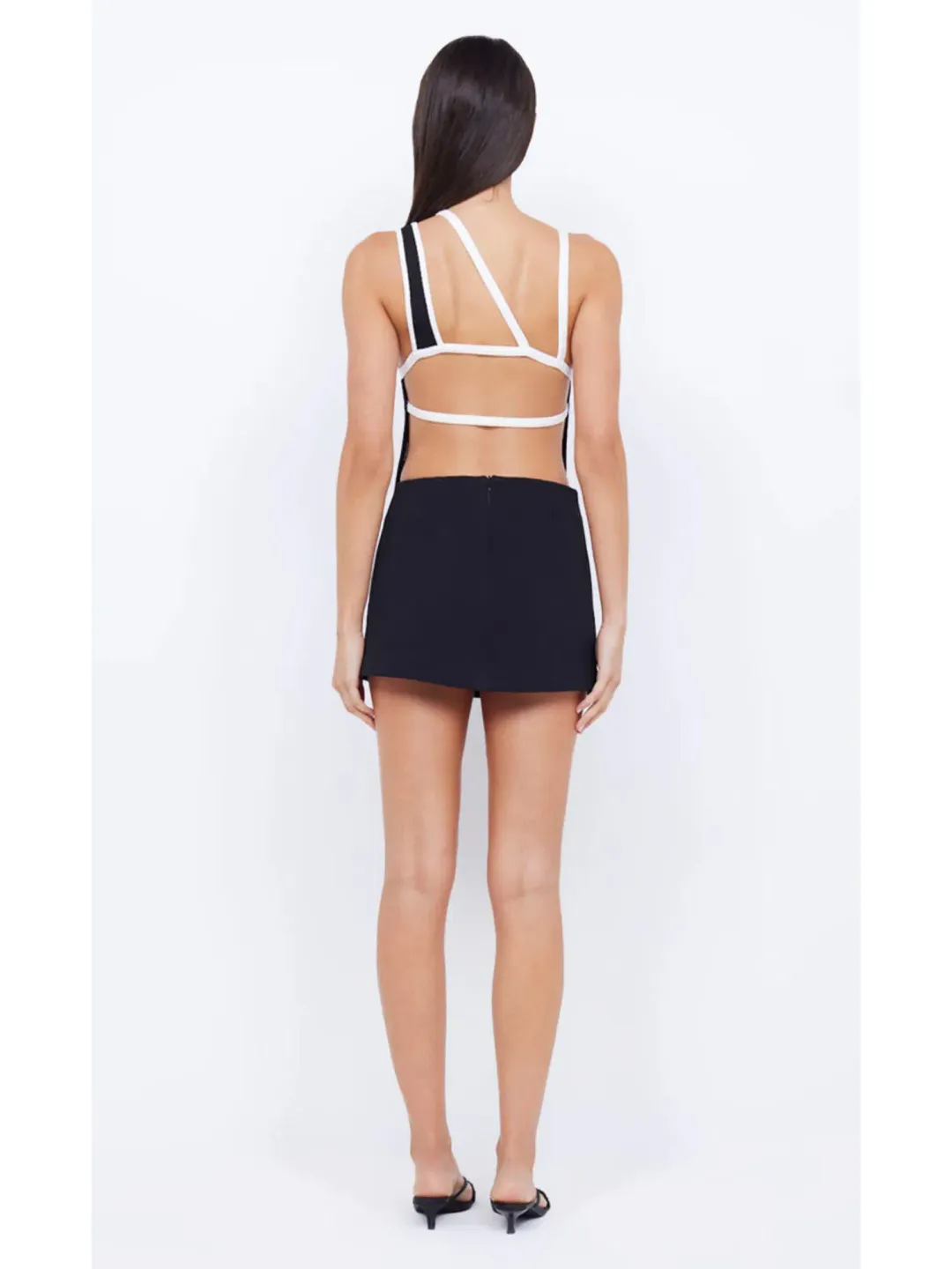 Bec & Bridge Deon Split Mini Skirt Black Size AU 6 for rent on The Volte - main image