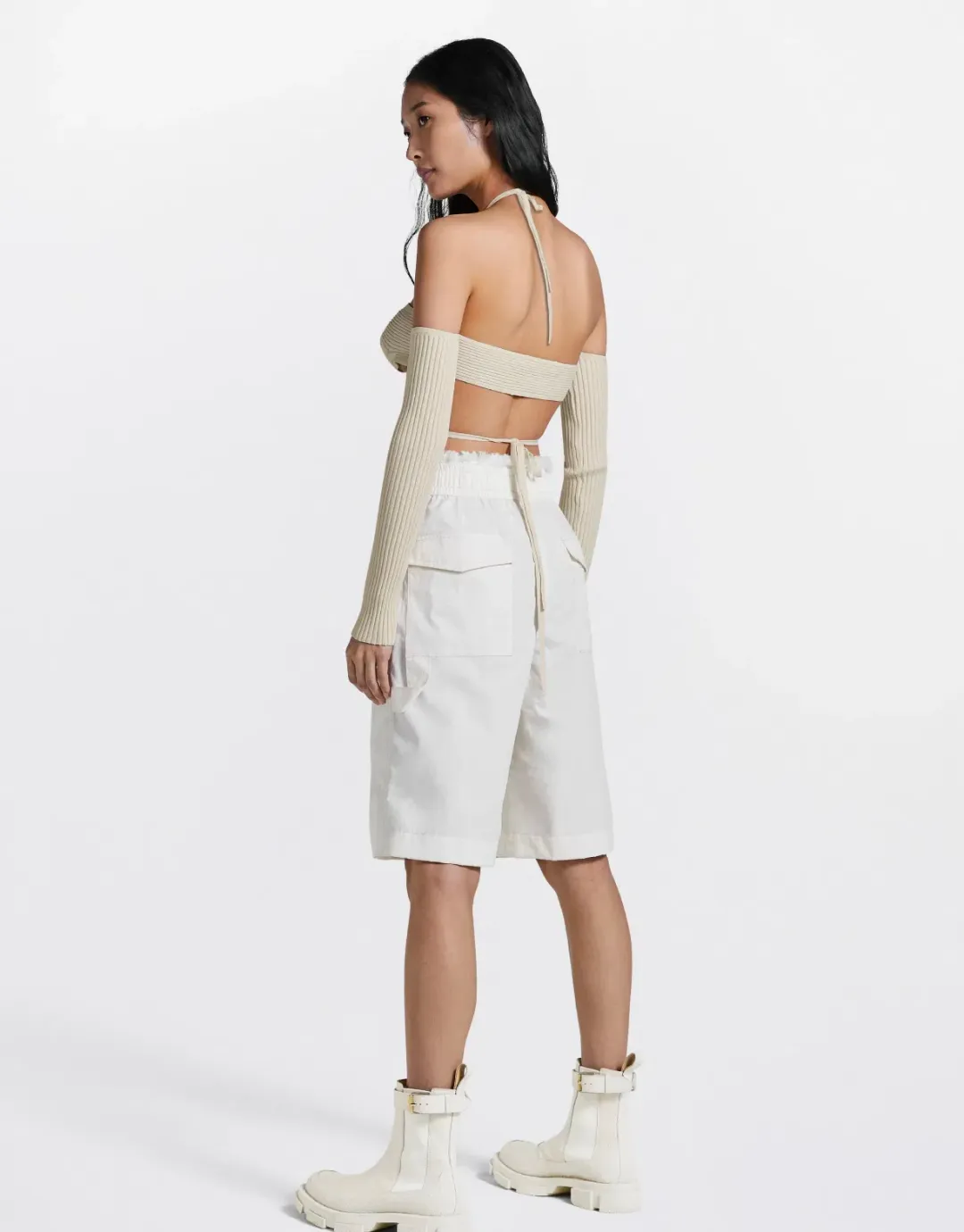 Dion Lee Spiral Rib Bralette Cream Size S/Au 8 for rent on The Volte - main image