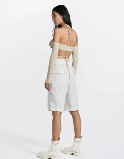 Dion Lee Spiral Rib Bralette Cream Size S/Au 8 for rent on The Volte - image 3