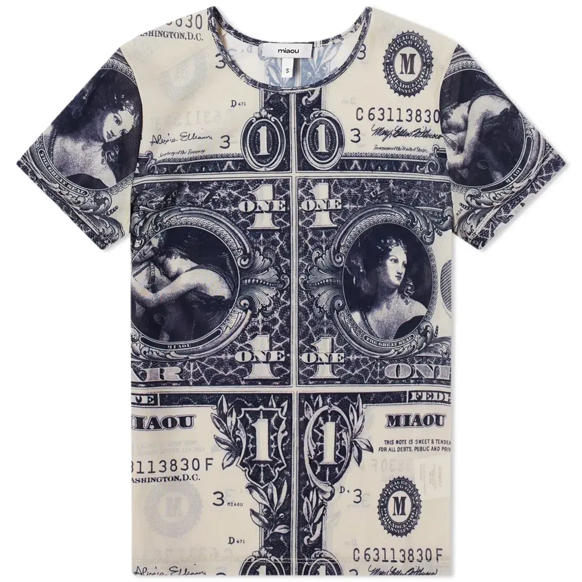 Miaou Mini Tee Money Print Size XS / AU 6 - Image 3