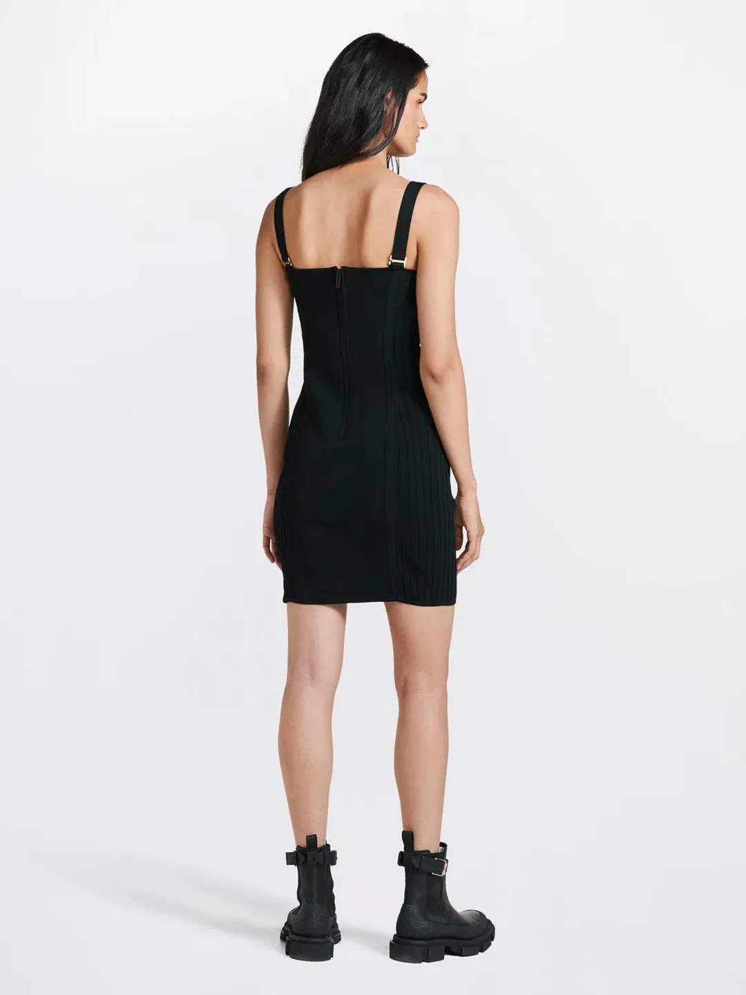 Dion Lee Laced Corset Dress Black Size S/Au 8 for rent on The Volte - main image