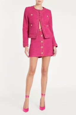 Rebecca Vallance Anita Button Mini Dress And Jacket Hot Pink Size 6 for rent on The Volte - image 5