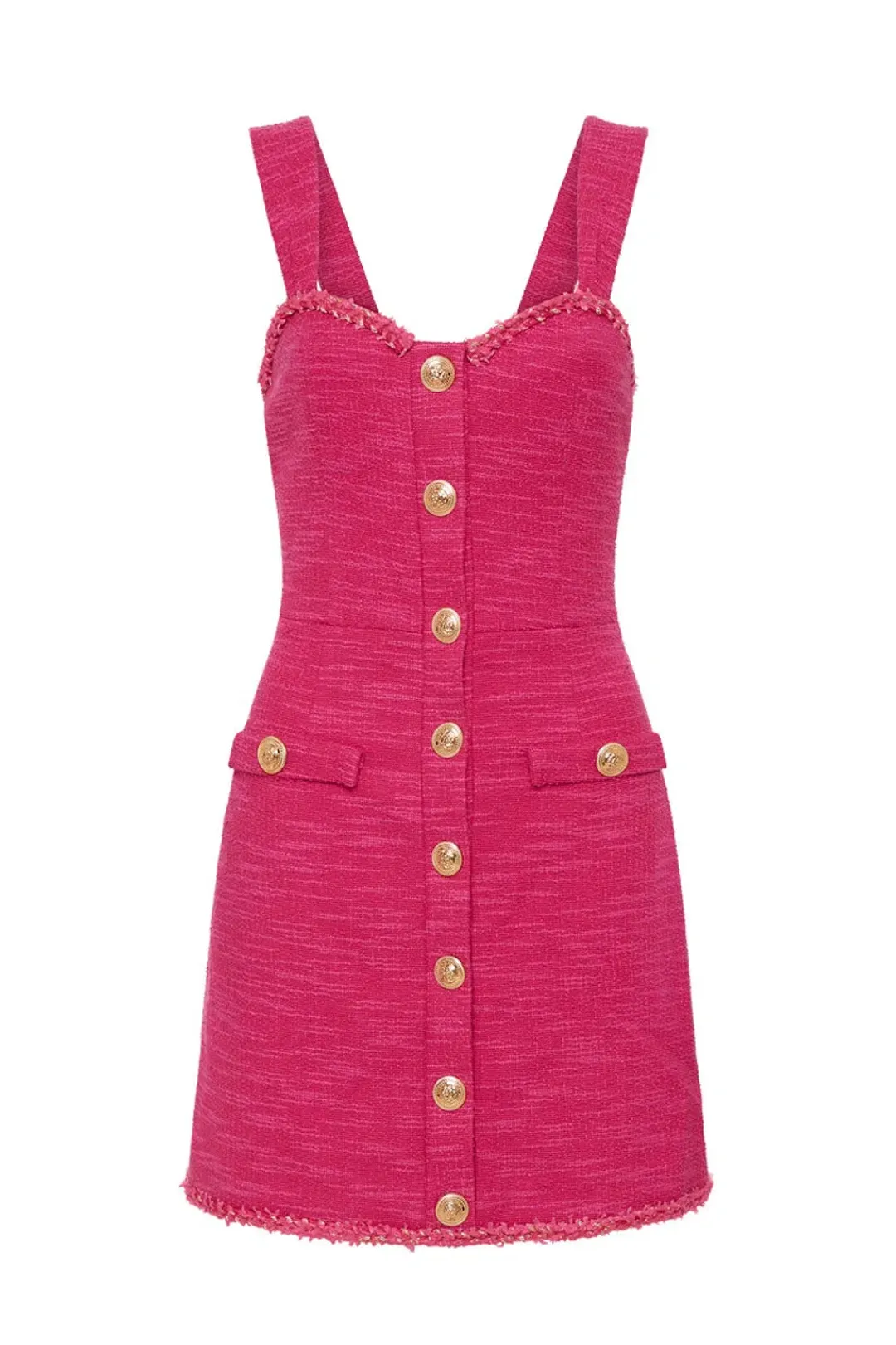 Rebecca Vallance Anita Button Mini Dress And Jacket Hot Pink Size 6 for rent on The Volte - main image
