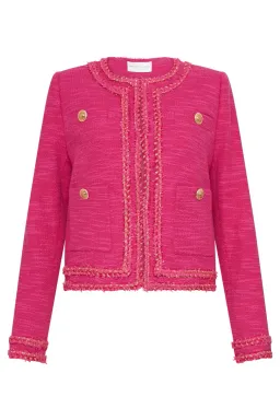 Rebecca Vallance Anita Button Mini Dress And Jacket Hot Pink Size 6 for rent on The Volte - image 8