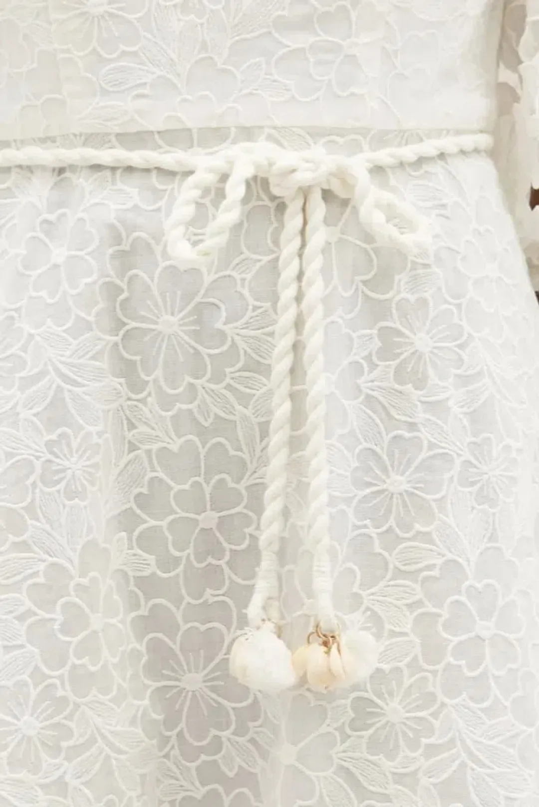 Zimmermann Lola Embroidered Midi Dress White Size 3 / Au 14 for rent on The Volte - main image