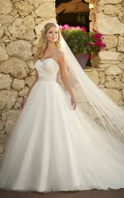 Stella York 5647 Tulle and Satin Ball Gown Ivory Size 6 for rent on The Volte - image 1