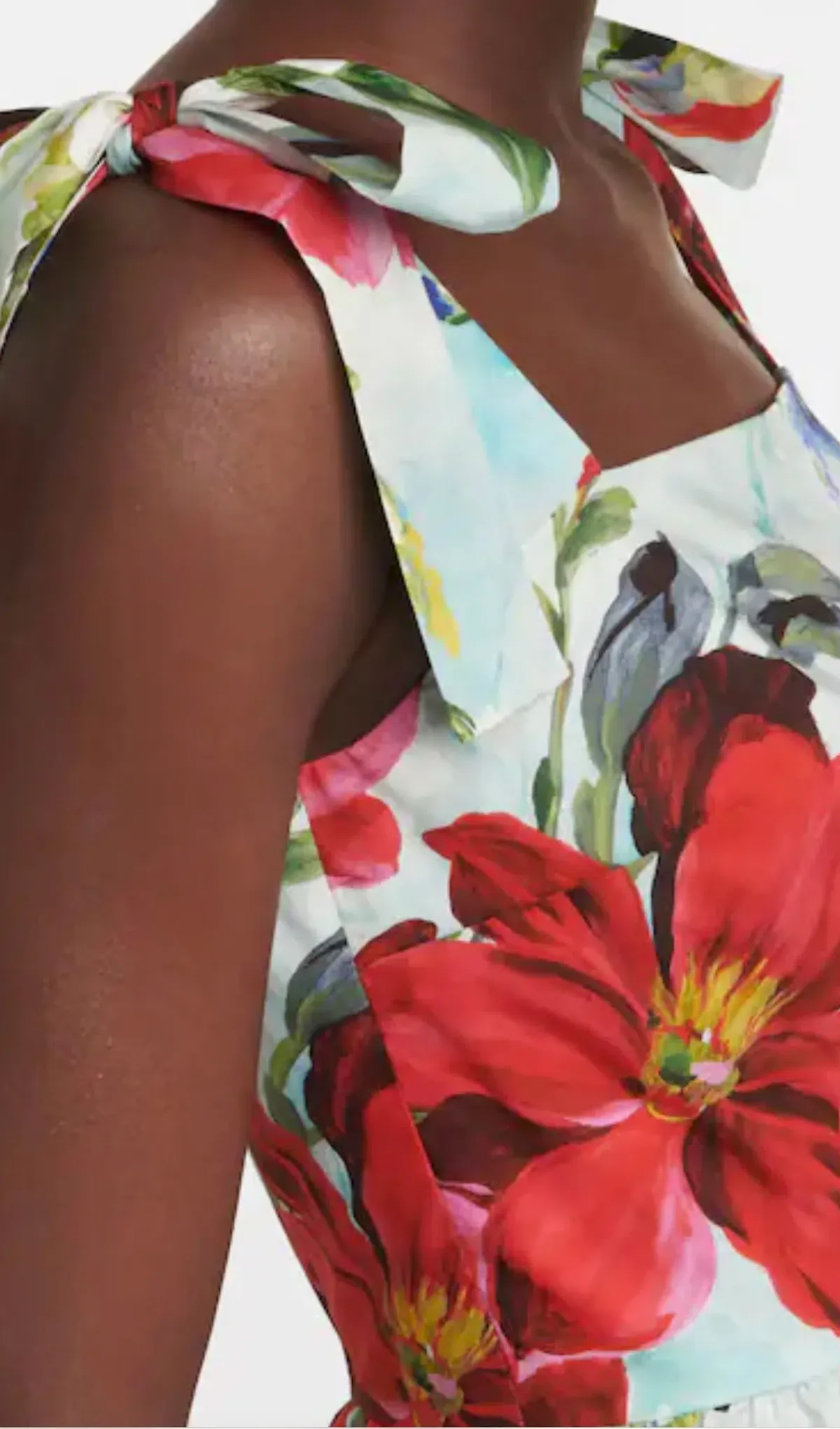 Dolce & Gabbana Cotton Poplin Mini Dress Floral Size 12 - Image 5