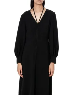 Veronika Maine Eco Crepe Midi Dress Black Size 6 for rent on The Volte - image 2