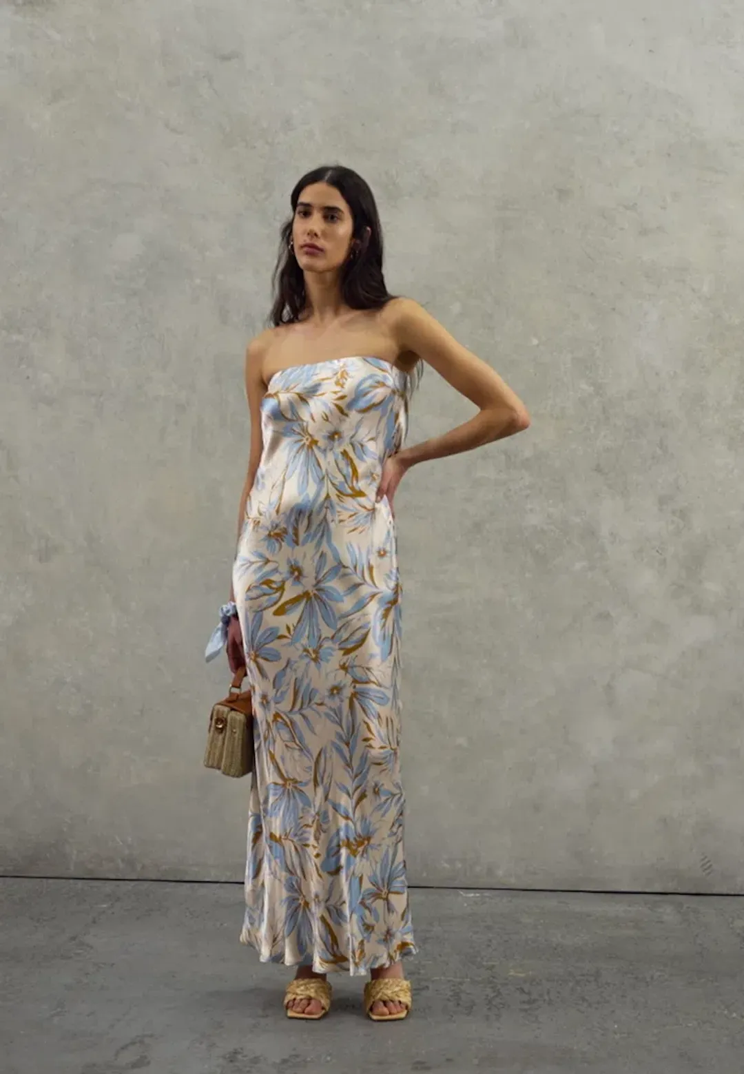 Bec & Bridge Stella Strapless Dress Floral Size 6 / XS for rent on The Volte - main image