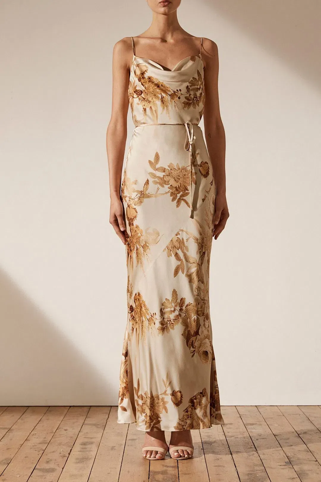 Shona Joy Ines Bias Cowl Maxi Dress Floral Size 8 / S for rent on The Volte - main image