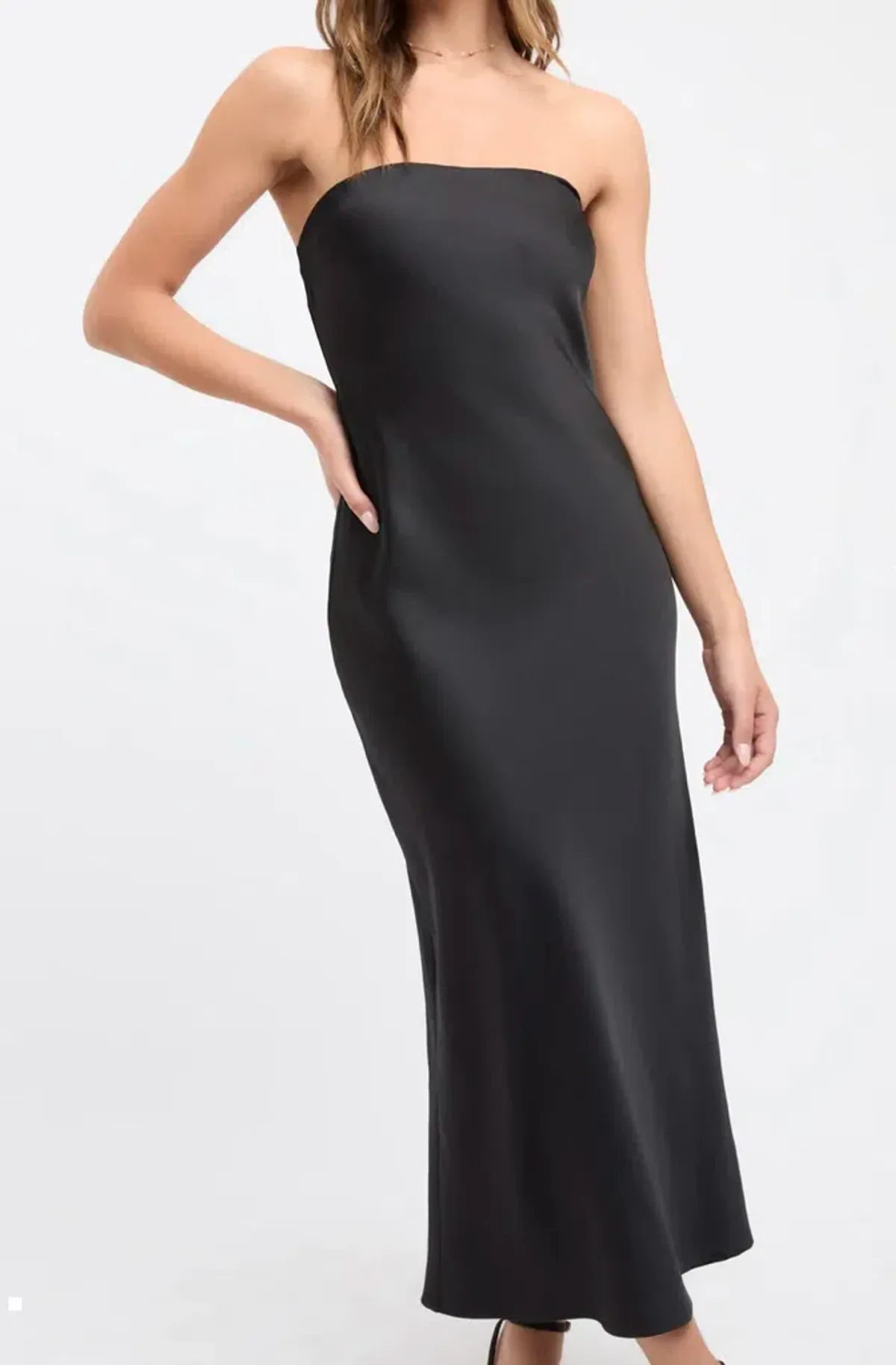 Kookai Belle Strapless Slip Midi Dress Black Size 14 - Image 2