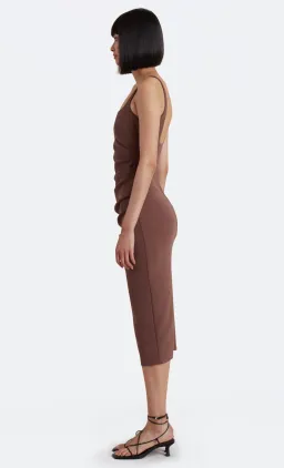 Bec & Bridge Karina Tuck Midi Dress Brown Size 6 / XS for rent on The Volte - image 4