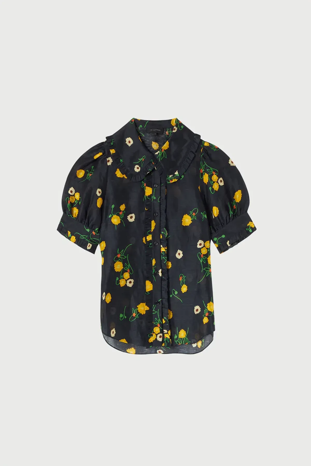 Lee Mathews Ketty Blouse in Navy Floral Size 1/Au 8 - Image 6