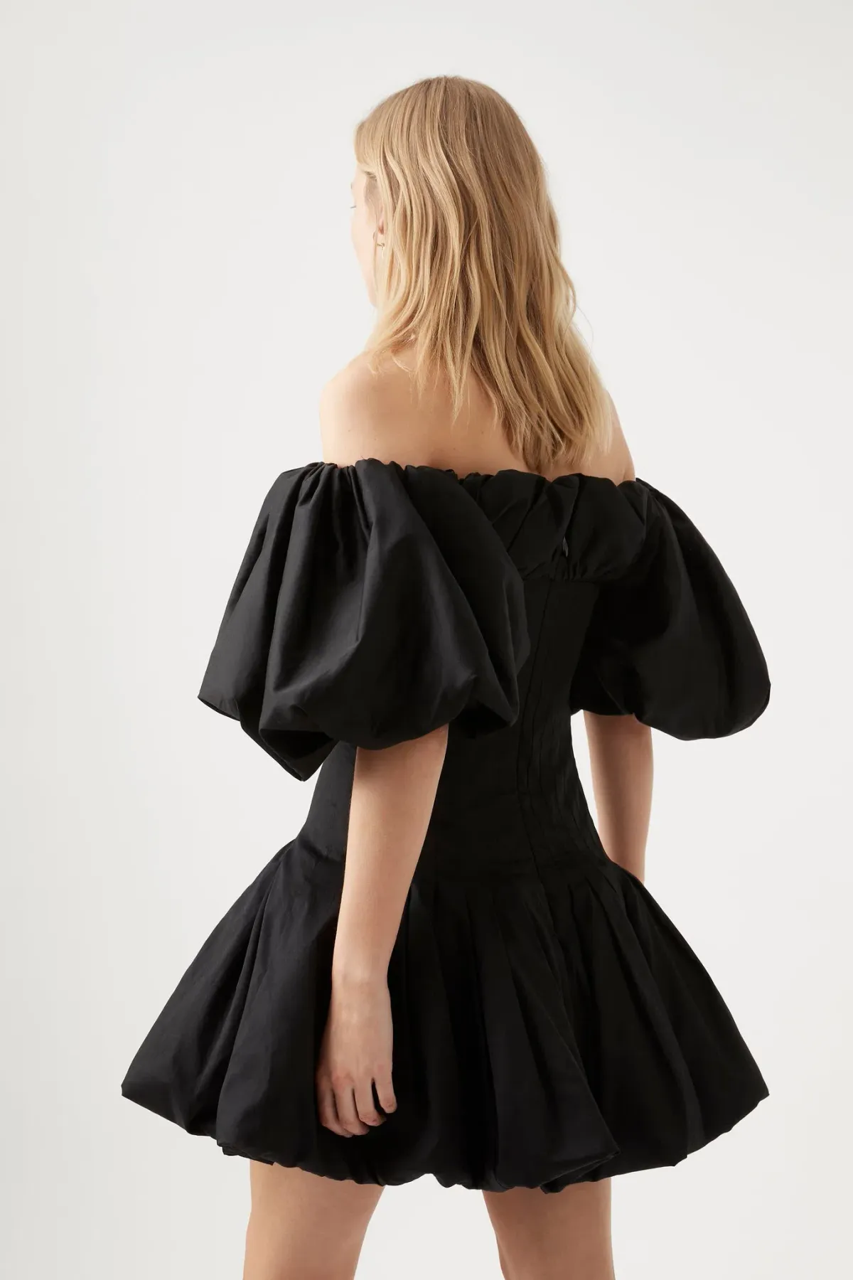 Aje Arles Off the Shoulder Mini Dress Black Size 6 - Image 3