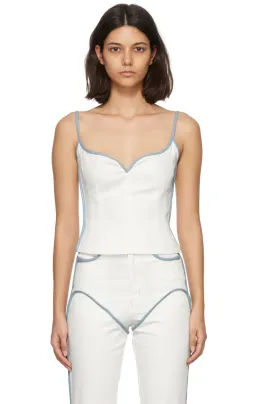 Paris Georgia Heart Singlet White and Blue Size 6 for rent on The Volte - image 1