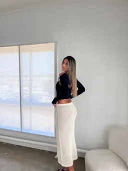 Dion Lee Pointelle Corset LS Top Navy Size XS/Au 6 for rent on The Volte - image 2