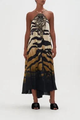 Camilla The Tame My Tiger Gather Neck Halter Maxi Dress Print Size AU 8 for rent on The Volte - image 1