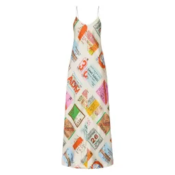 Oroton Ticket Print Slip Dress Print Size 8 for rent on The Volte - image 3
